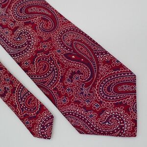 Pierre Cardin Paisley Red‎ Woven Silk Tie